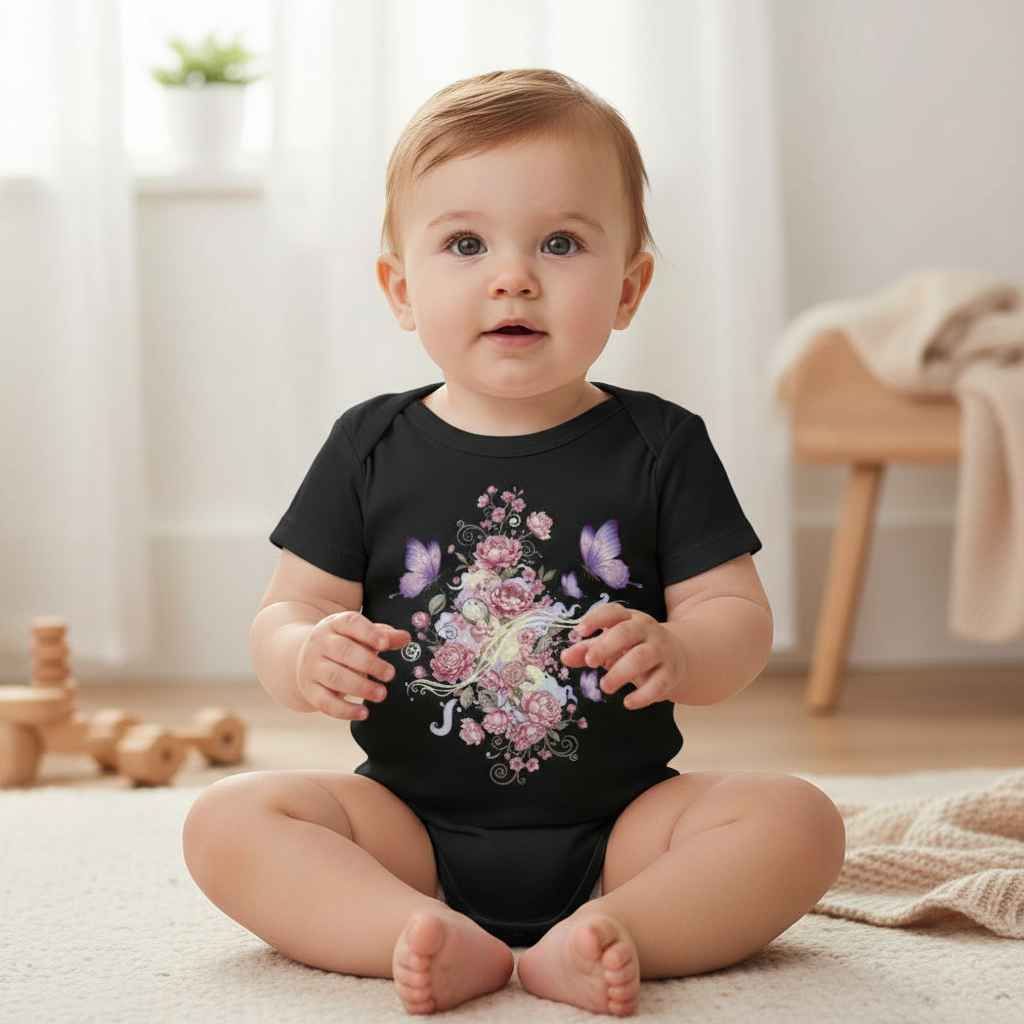 Baby Body Black Frontprint