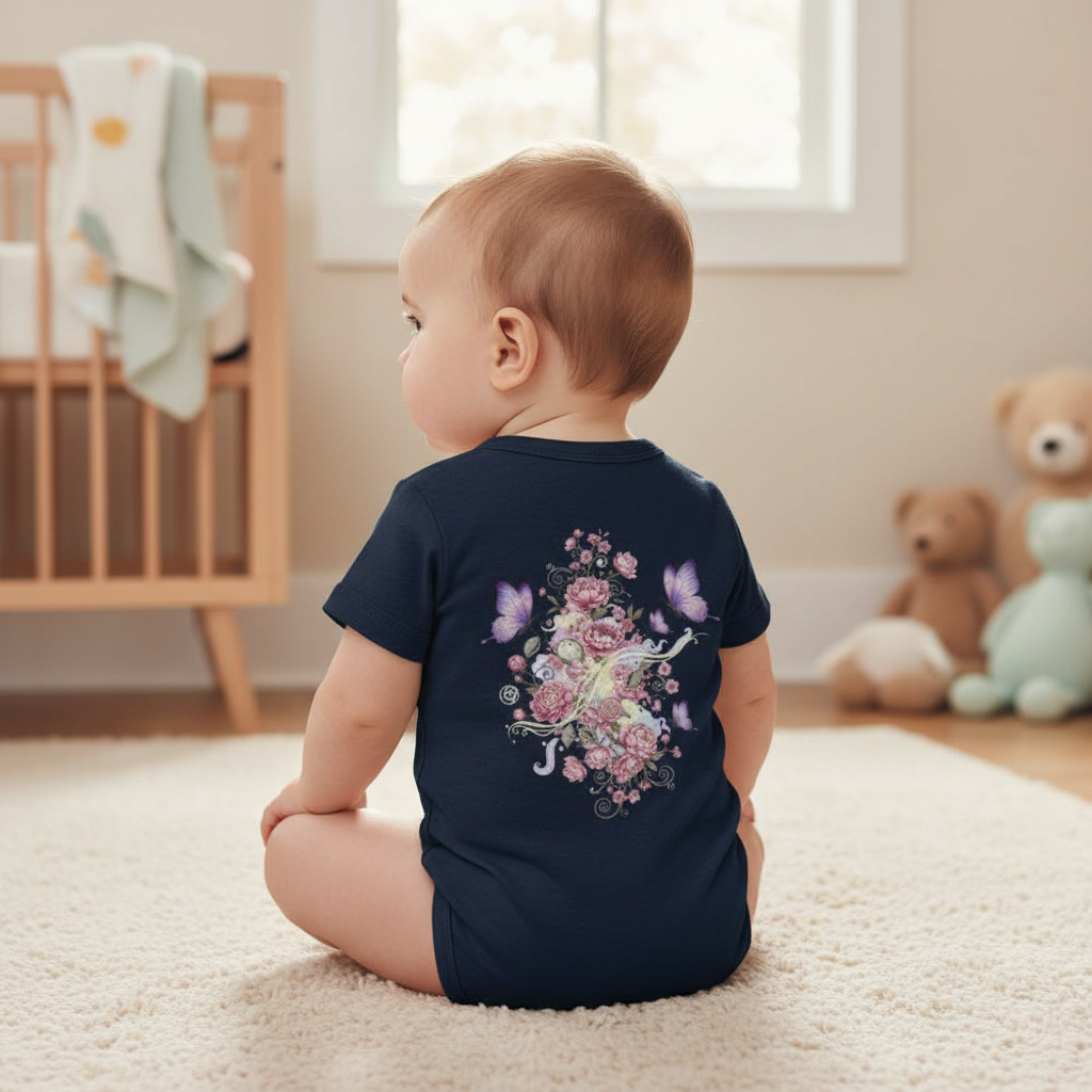 Baby Body French Navy Backprint