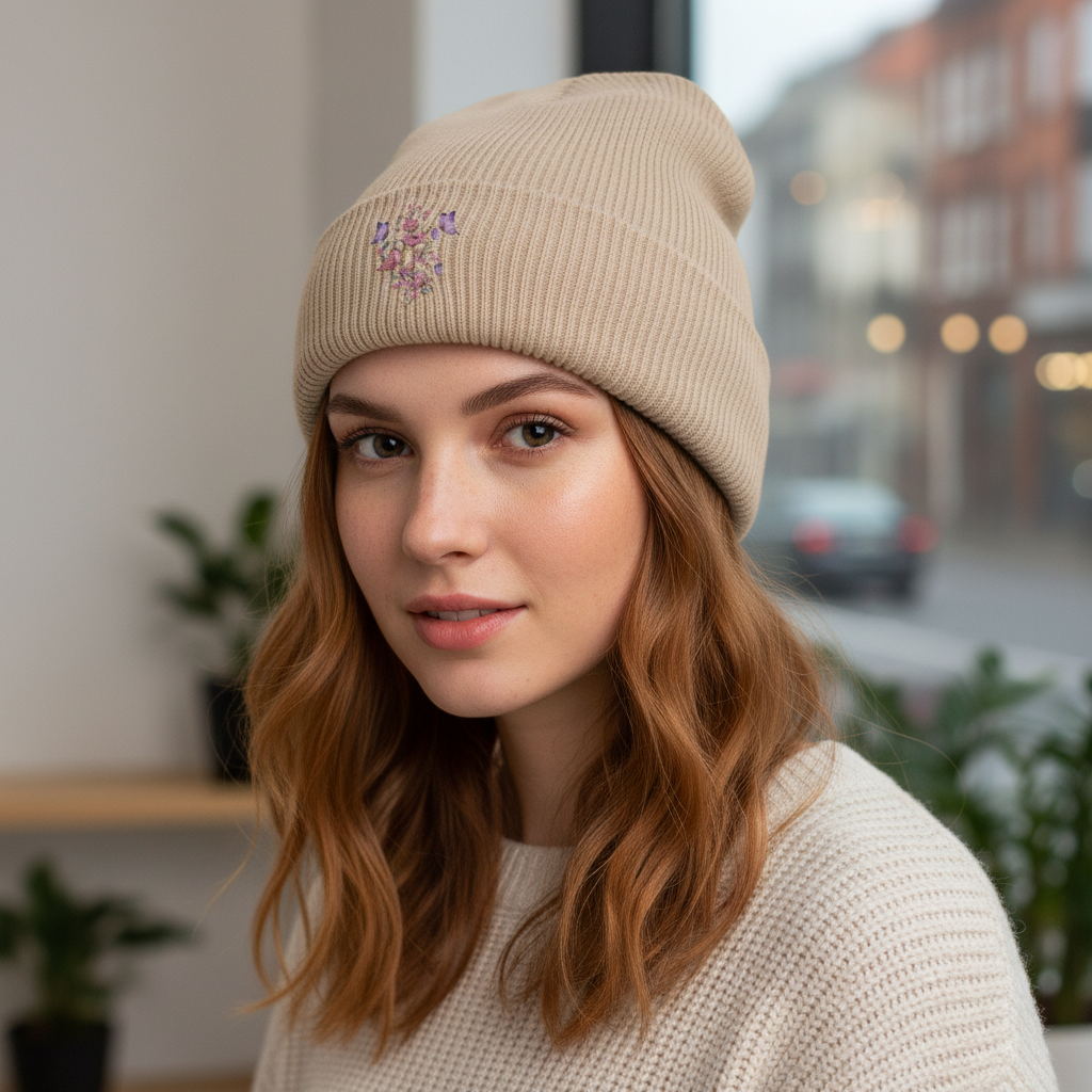 Beanie Beige Front