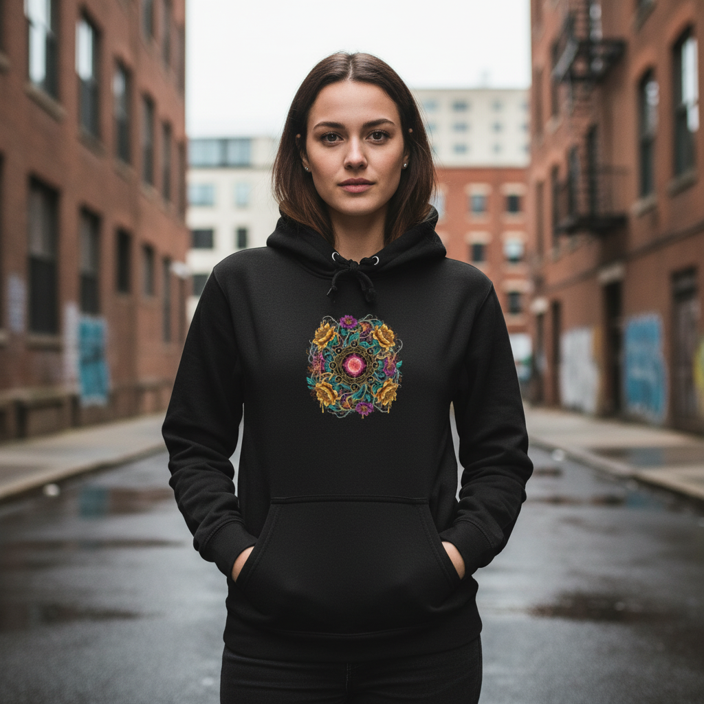 Black Frontprint Premium Hoodie