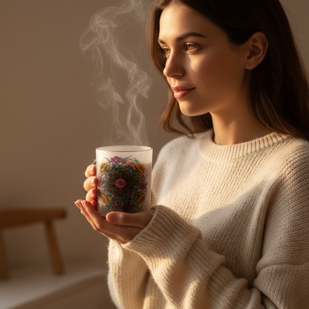 Glas-Tasse NBPM Bild 1 - mit Getränk