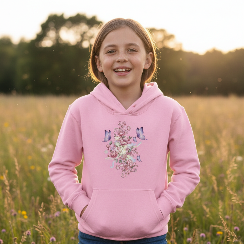 Kids Hoodie Frontprint Pink