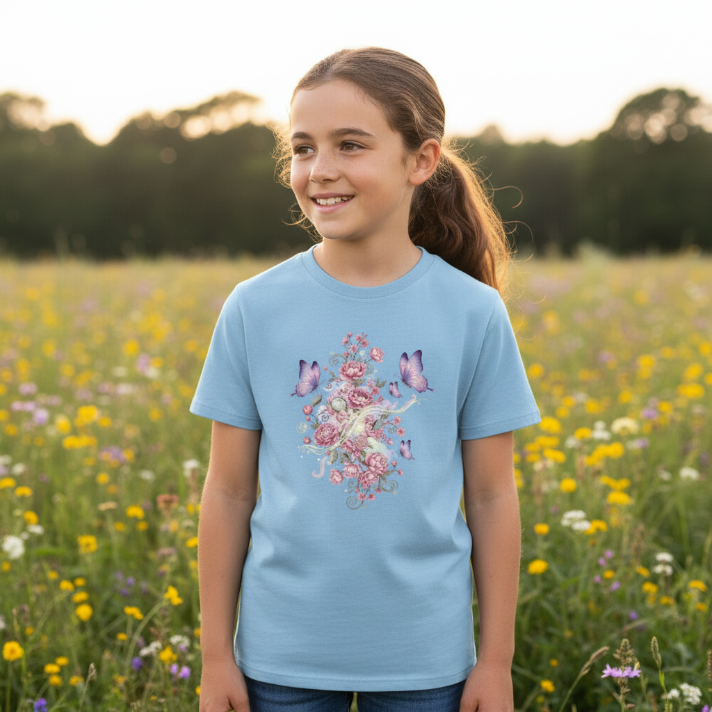 Kids Shirt Frontprint Sky Blue