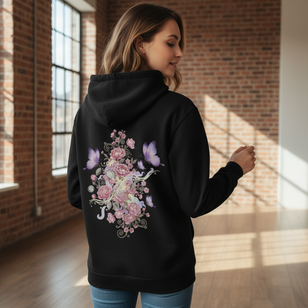 Premium Hoodie Backprint Black