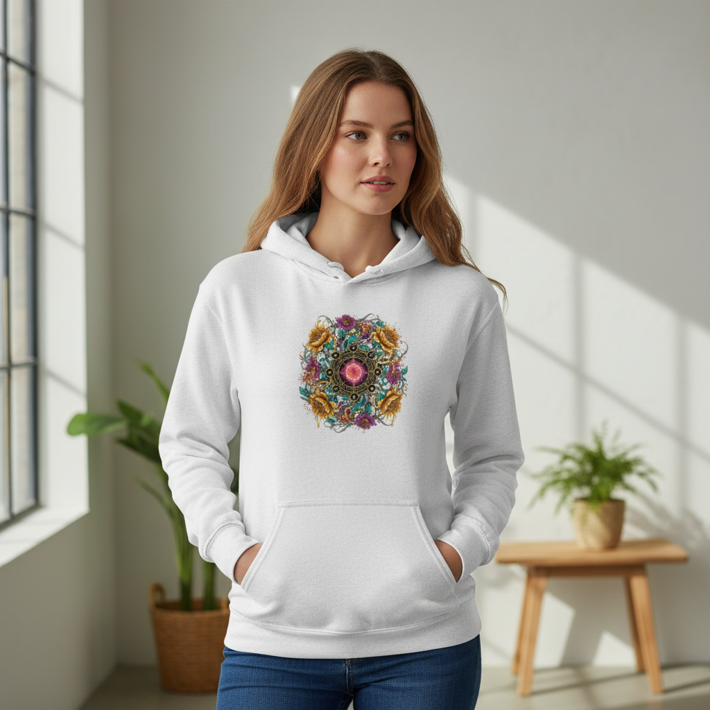 White Frontprint Premium Hoodie